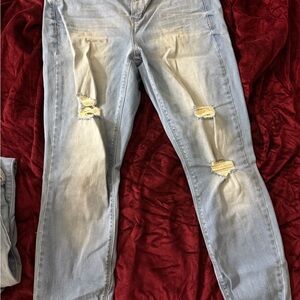 Mudd Light Blue Distressed Skinny Jeans